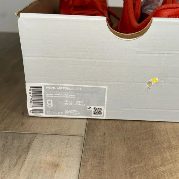 Nike Air Force 1 Low Triple Orange Shoes af1 DZ4442-800    Women's 9 - Picture 2 of 11